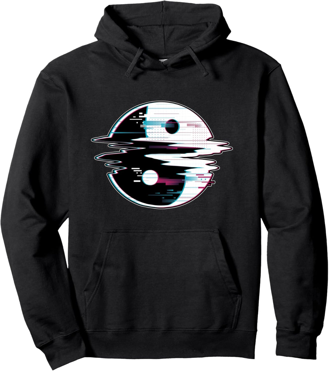 Yin Yang Vaporwave Aesthetic Clothing E-Girl Women Glitch Pullover Hoodie