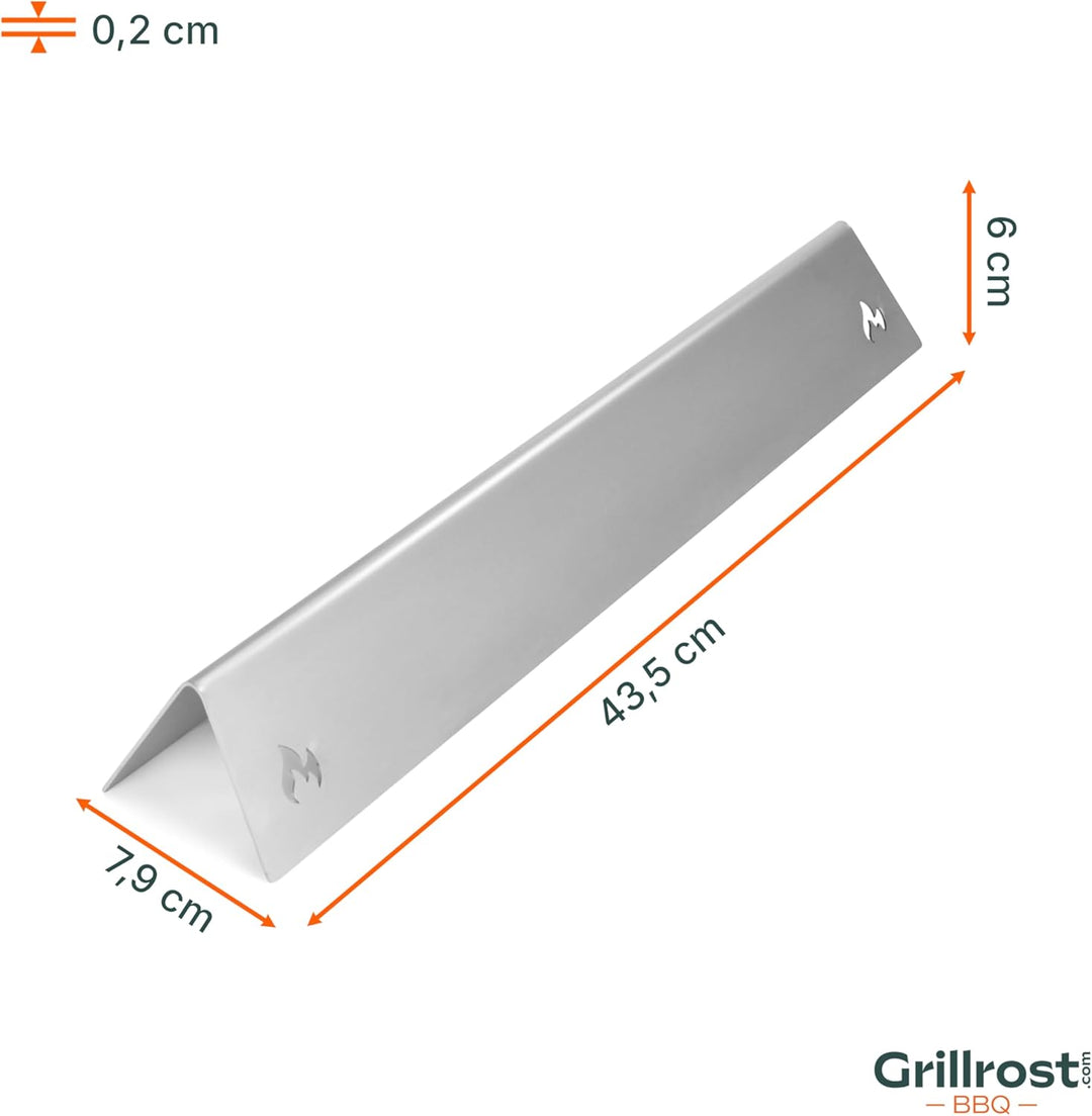 Grillrost.com Das Original Edelstahl Aromaschiene für Weber Genesis II 200er und 300er Baureihen (1