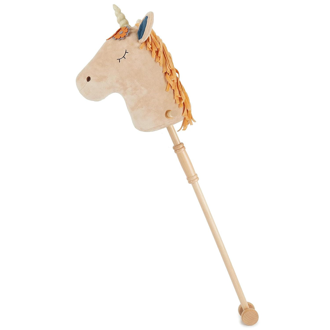 Bieco Steckenpferd Kinder Einhorn Magic | Hobby Horse | Rollen | Holz Stab | Stock Pferde Schöne für