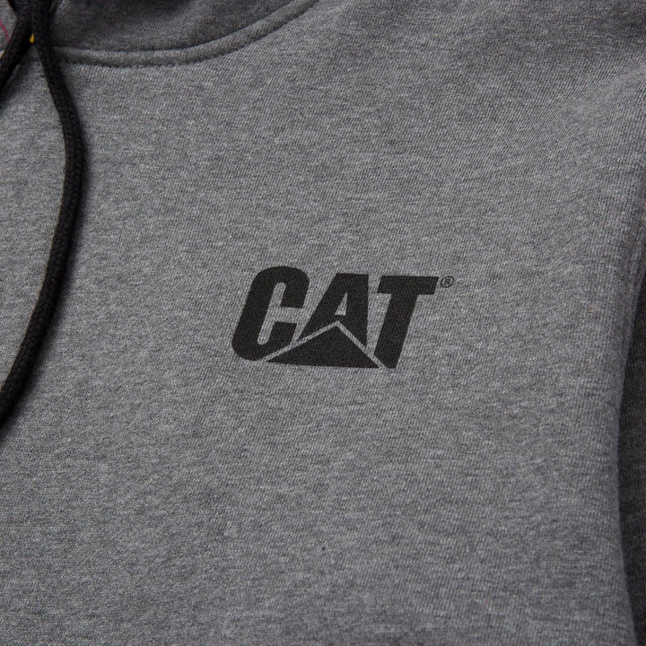 Caterpillar Herren Trademark Banner Kapuzen-Sweatshirt Kapuzenpullover S Dunkelgrau (Dark Heather Gr