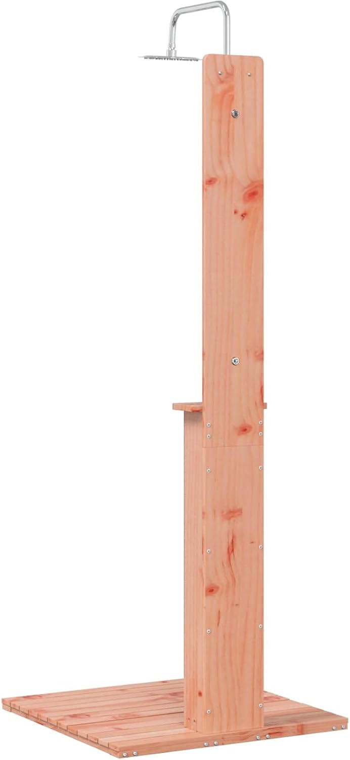 Festnight Gartendusche Holz 75x76x217 cm Aussendusche Outdoor Dusche Garten Aussendusche Pool Outdoo