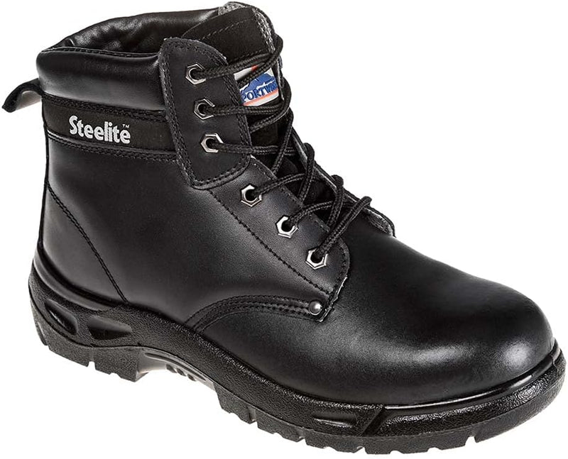 Portwest Steelite Stiefel S3 , Grösse: 39, Farbe: Schwarz, FW03BKR39 39 EU Schwarz, 39 EU Schwarz