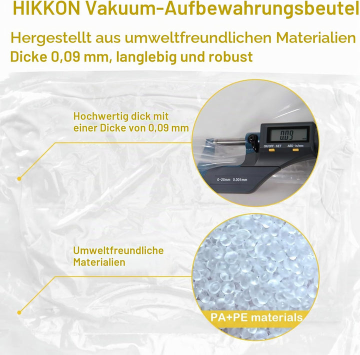 Vakuumbeutel Set (2x 130 x 100 cm) - Jumbo Staubsauger Vakuumierbeutel für Kleidung,Bettdecken,Tröst