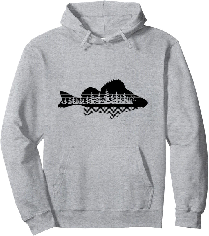 Vintage Nature Outdoor Fishing - Angelfischer, gelber Barsch Pullover Hoodie