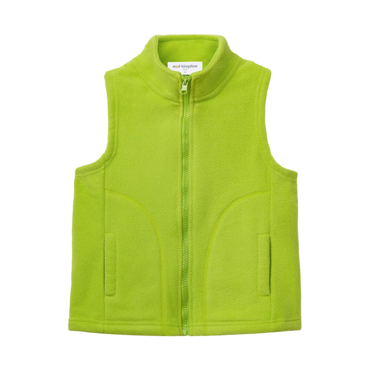 Mud Kingdom Jungen Weste Fleece Einfarbig 2 Jahre Grün, 2 Jahre Gr&amp;
