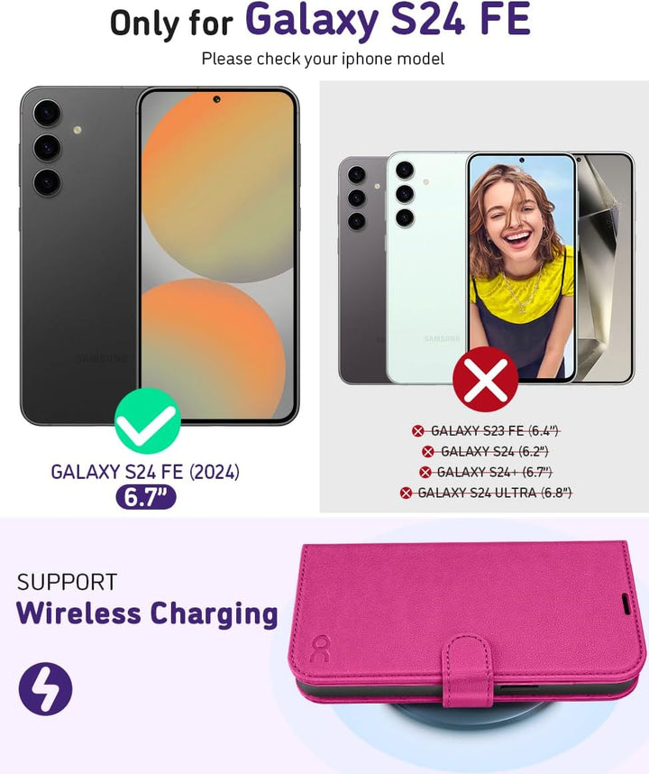 OCASE Kompatibel für Samsung Galaxy S24 FE Hülle mit Handykette, Band Längenverstellbar, Handyhülle