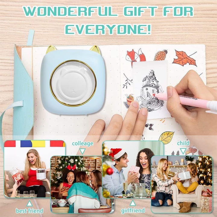 ZAKVOP Mini drucker, fotodrucker für Smartphone, Mini Printer Smartphone, Mini drucker für Smartphon