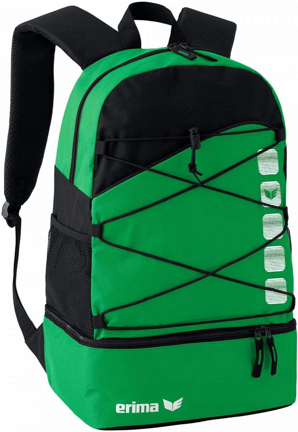 Erima Rucksack Club 5 Multifunktionsrucksack mit Bodenfach Einheitsgrösse Smaragd/Schwarz, Einheitsg