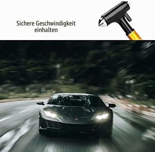 WONDER POINT Premium Notfallhammer Auto, 2025 Multifunktions-Gurtschneider Nothammer, Schnelle Autor