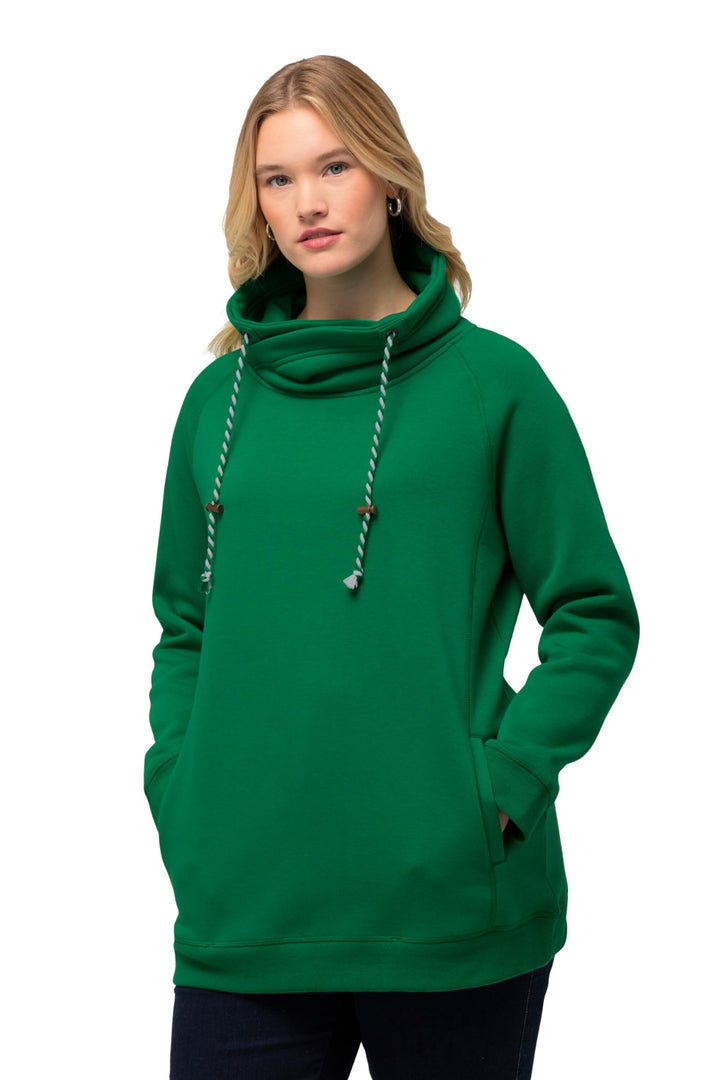 Ulla Popken Damen Grosse Grössen, Sweatshirt Sweatshirt (1er Pack) 46-48 Smaragdgrün, 46-48 Smaragdg