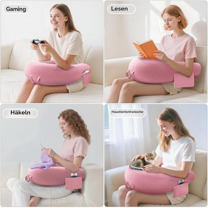 Gaming Kissen &amp; Lesekissen, Reading Pillow für das Sitzen auf dem Bett/Sofa/Fussboden, Fütterungs/Hä