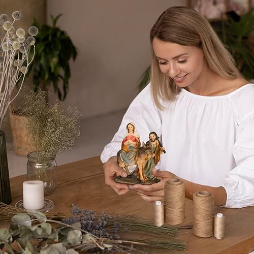 Krippenblock Herbergssuche/Krippenfiguren Maria und Josef auf Esel aus der Suche nach Einer Herberge