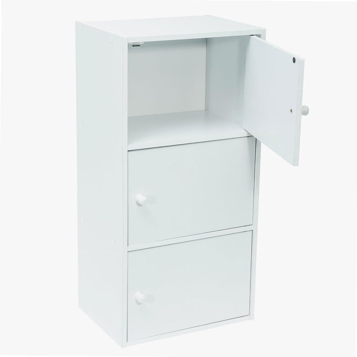 WERKA PRO Weisses Möbel mit Türen 3 Türen (80 x 40 x 29 cm) 3 Türen (80 x 40 x 29 cm) Weiss, 3 Türen