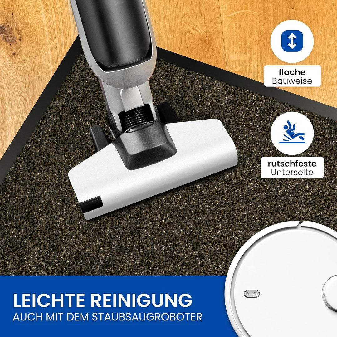 Gentle North Hochwertige Fussmatte Dunkelbraun 50x75cm gross für Innen & Aussen - Schmutzfangmatte r