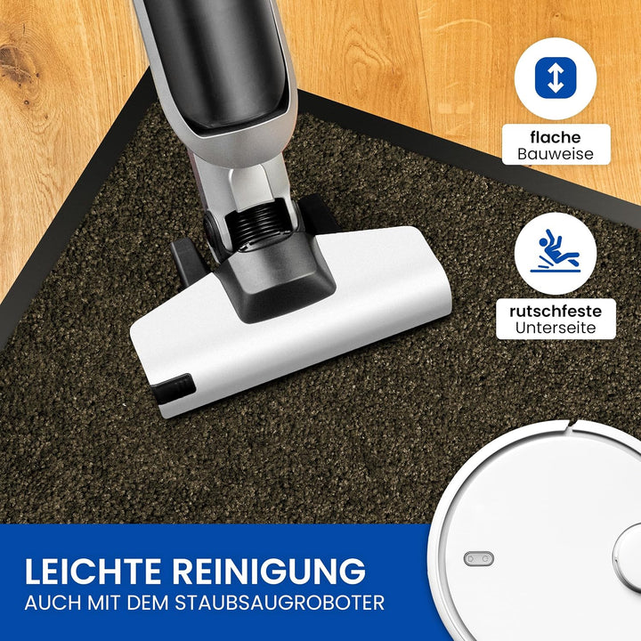 Gentle North Hochwertige Fussmatte Dunkelbraun 50x75cm gross für Innen & Aussen - Schmutzfangmatte r