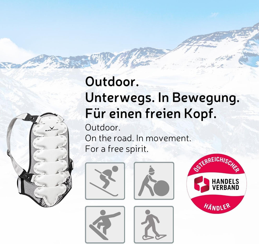 Black Crevice Rückenprotektor für Kinder, Jugendliche & Erwachsene I Atmungsaktiver & ergonomisch ge