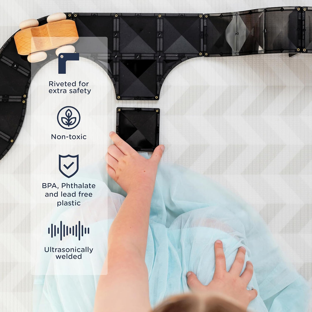 CONNETIX Magnetische Fliesen Strassen-Kreativpaket, 48 Stück