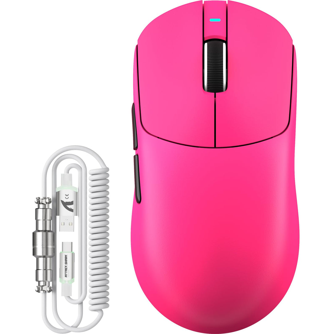 ATTACK SHARK X8 Serie Kabellose Gaming-Maus, 55–65 g Superleicht, PixArt PAW3395/3950 Sensor, BT/2.4