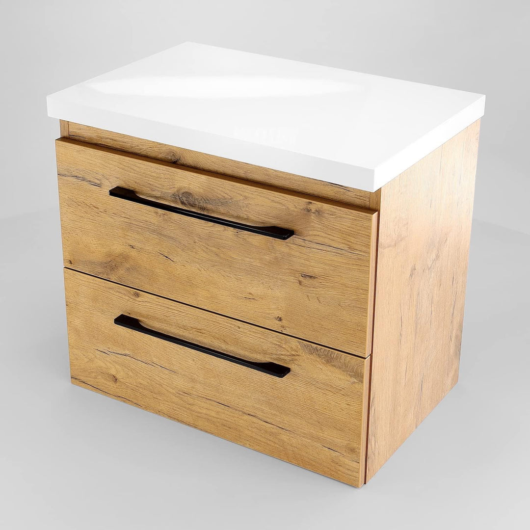 paplinskimoebel GIRONA Waschbeckenunterschrank hängend 60 cm breit, Universal Badschrank mit 2 Schub