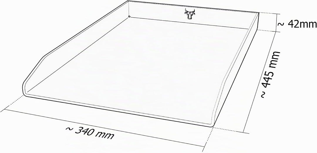 tuning-art EPL-11 Edelstahl Plancha Grillplatte passend für Rösle Videro G4 | Lebensmittelecht | Ros