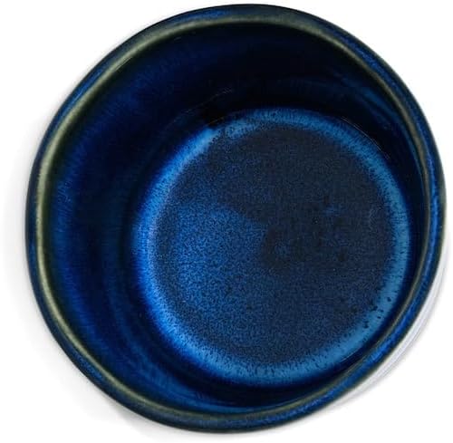 MAOCI - Matcha Tee-Schale Chawan aus Porzellan 350ml blau-schwarz handgefertigt