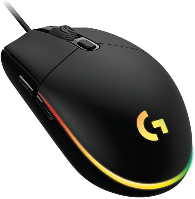 Logitech Gaming Mouse G102 LIGHTSYNC Maus für Rechtshänder, Optisch, 6 Tasten, kabelgebunden, USB, s
