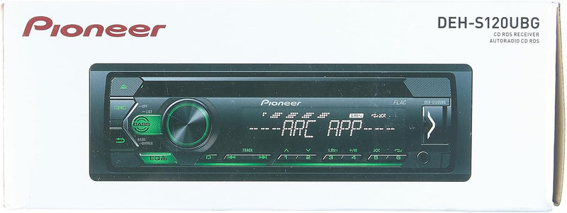 Pioneer DEH-S120UBG | 1DIN RDS-Autoradio mit grüner Tastenbeleuchtung | Display weiss | Android-Unte