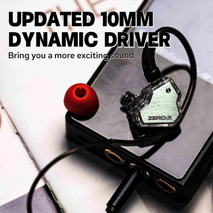 LINSOUL 7Hz x Crinacle Zero:2 In-Ear-Monitor, Aktualisierter 10mm dynamischer Treiber IEM, kabelgebu