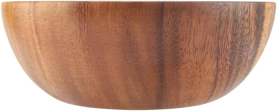 Nimoa Holzschale, Akazienholz Massivem Holzschale, Solid Acacia Holzschale für Salat Suppe Reis Hand