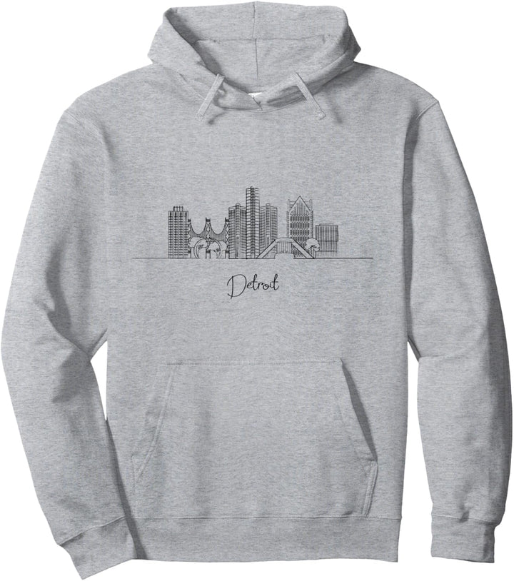 Detroit Michigan MI Stadt-Skyline Design - B Pullover Hoodie