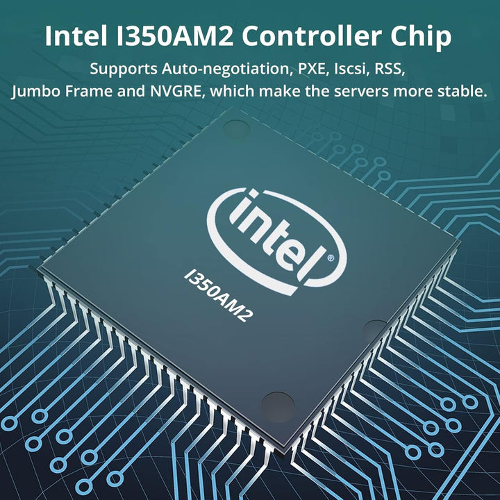ipolex 1.25G Ethernet-Netzwerkkarte, 2X RJ45+ Port, 10GbE NIC im Vergleich zu Intel i350-T2, unterst