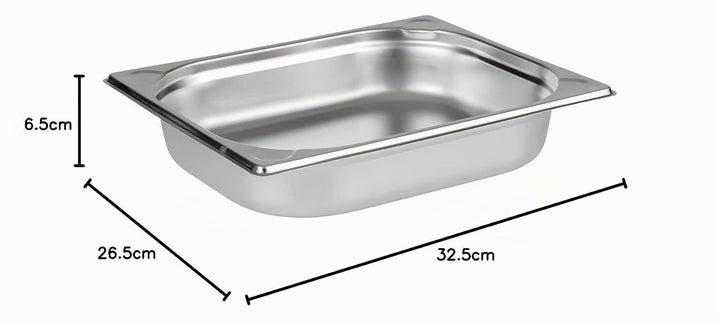APS 81850 GN Behälter-Set, 4-teilig Edelstahl bestehend aus: - 1 GN 1/2 Behälter, 4 Liter - 2 GN 1/4