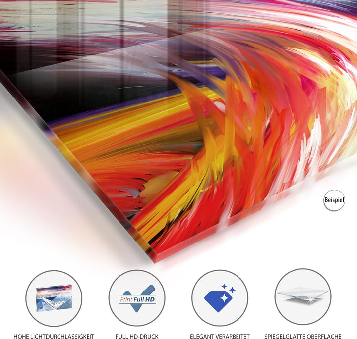 murando Acrylglasbild Strand 100x40 cm 5 Teilig Wandbild auf Acryl Glas Bilder Kunstdruck Moderne Wa