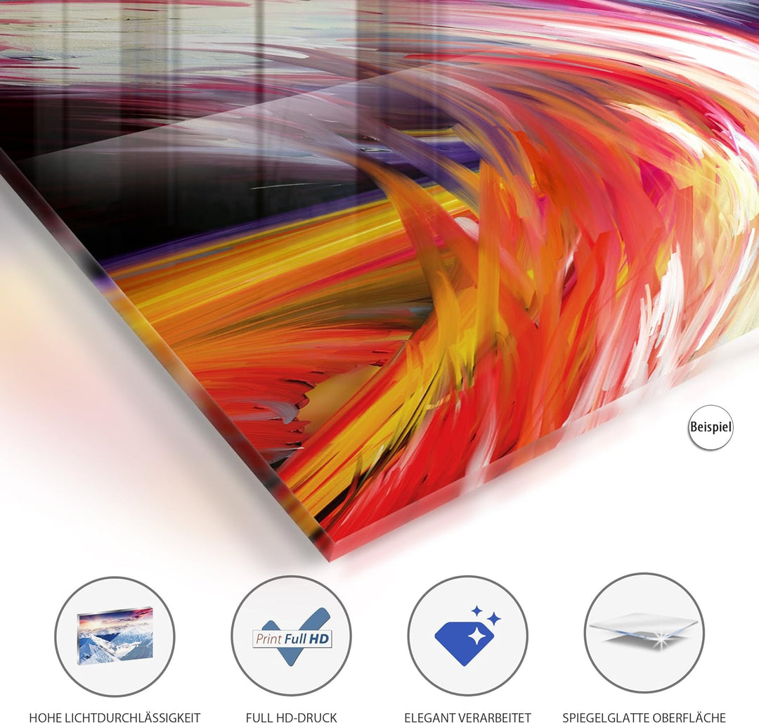 murando Acrylglasbild Abstrakt 120x40 cm 1 Teile Wandbild auf Acryl Glas Bilder Kunstdruck Moderne W