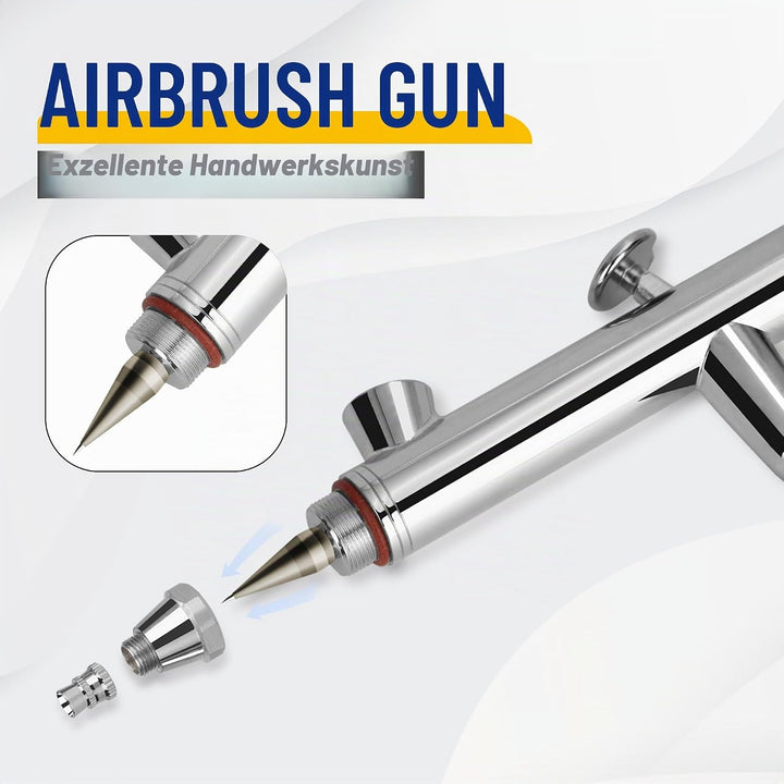 Airbrush Fengda FE-183K Präzisions-Dual-Action-Airbrush-Set für Schwerkraftzufuhr mit 3 Körbchengrös