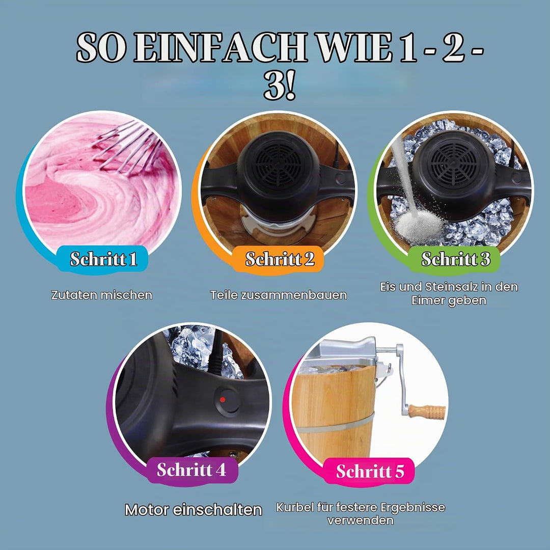 Elite Gourmet EIM916 Eismachine, traditionell, elektrisch, Vintage-Eimer aus Appalachenholz, klassis