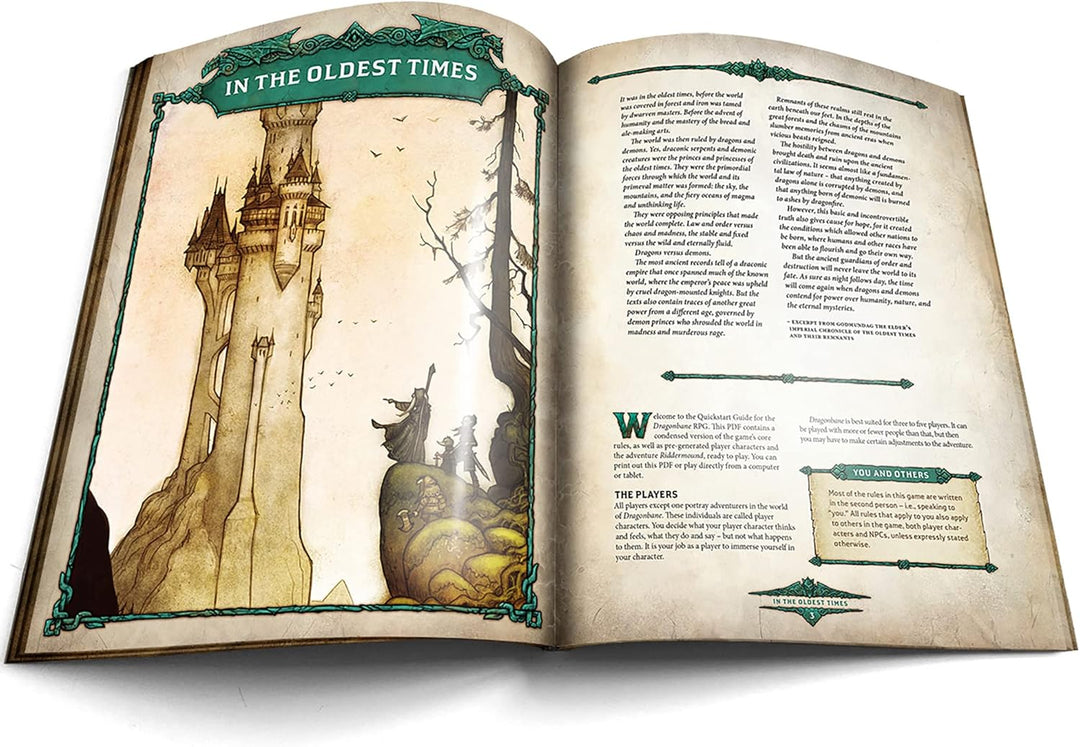 Dragonbane: RPG Core Set - Mirth & Mayhem Boxed Set, Free League Publishing, Includes-Dice, Rulebook