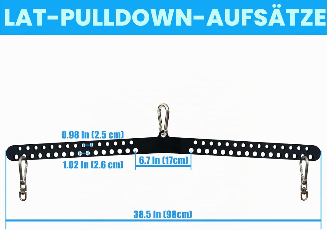 KORIKAHM Multi-Grip LAT Pull Down Bar für Home Gym Fitness, Spreizplatte LAT Pulldown Aufsätze für P