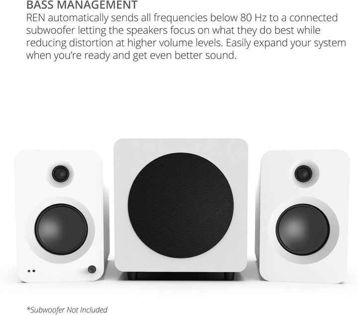 Kanto Ren 200W Powered Speaker System with HDMI ARC Input for TV & Home Theater | USB-C and Bluetoot
