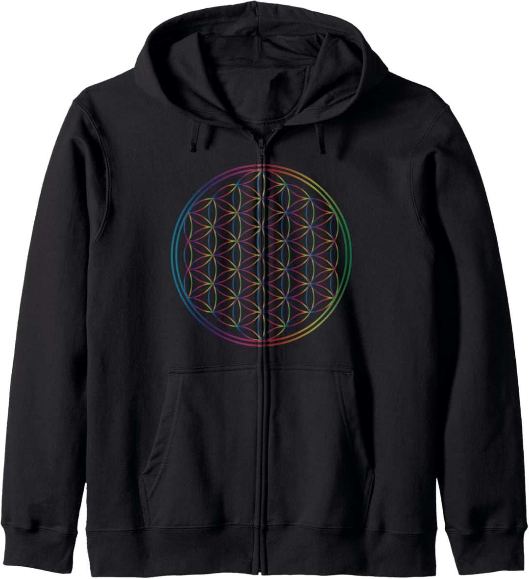Sacred Geometry Flower of Life Kapuzenjacke