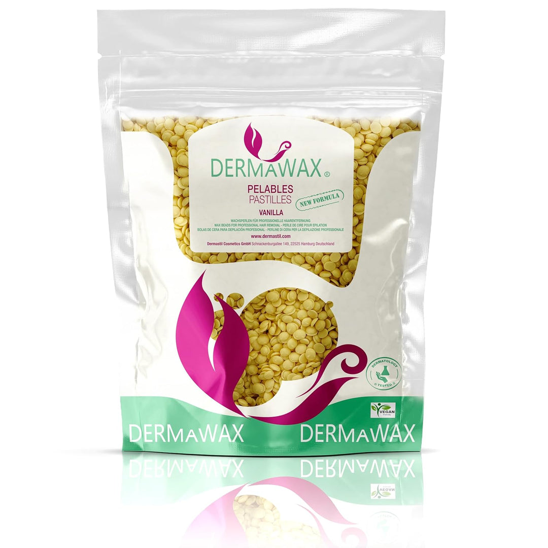 1 kg Dermawax Vanille Wachs Filmwachs Premium Heisswachs Waxing Perlen Wachsperlen ohne Wachsstreife
