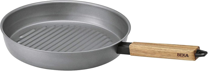 Beka Carbonstahl Grillpfanne Induktion und Barbecue, Eisenpfanne 28cm, mit hitzeabweisedendem Griff