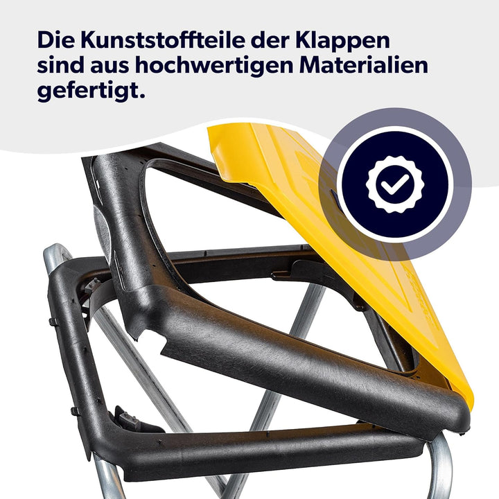 KADAX Ständer für Mülltrennung, stabiler Müllsackhalter mit Kunststoffdeckel, Müllsackständer, Abfal