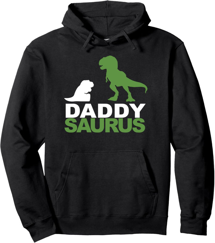 Daddysaurus Funny Dinosaur T-Rex Father & Son - Father's Day Pullover Hoodie