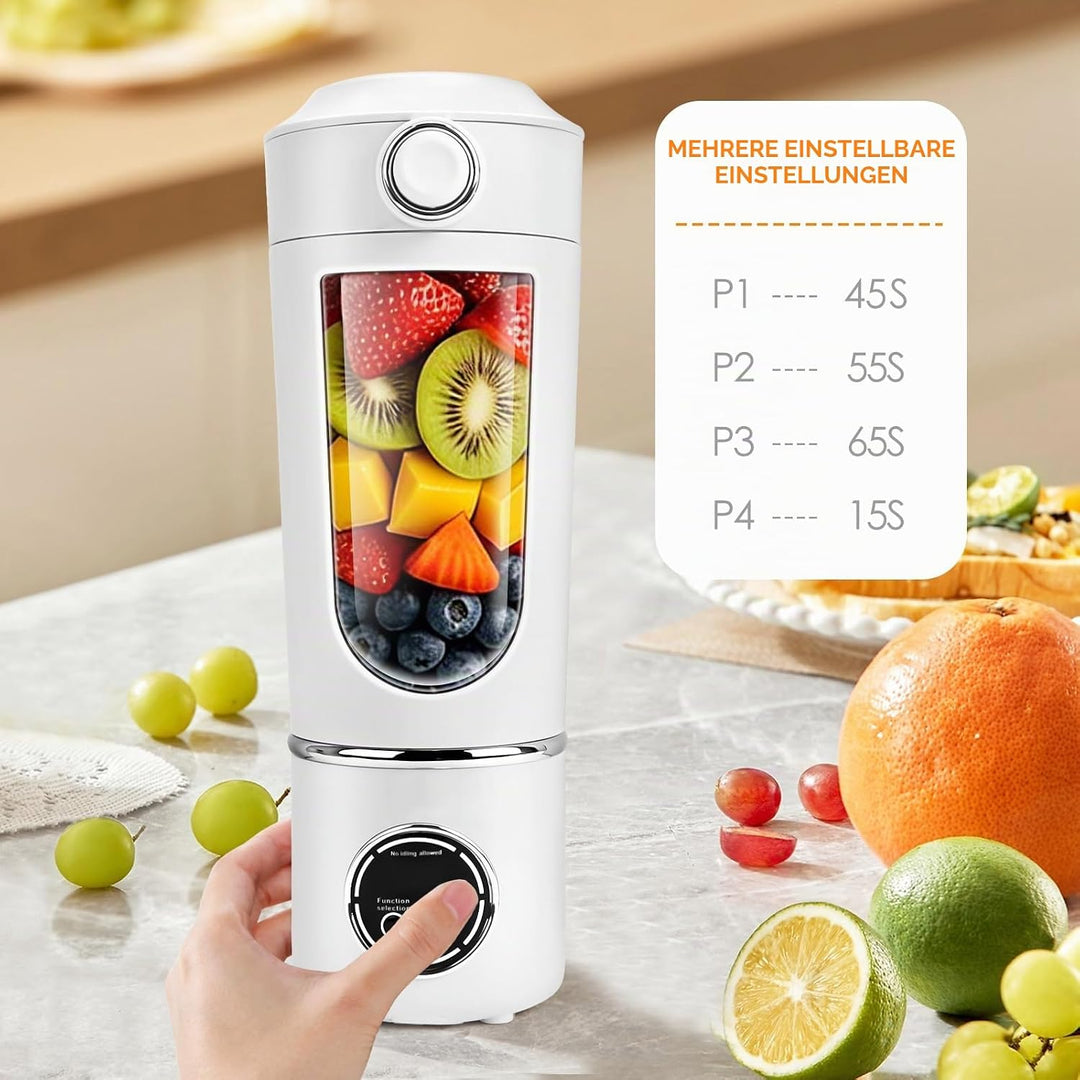 Tragbarer Mixer/Blender/Smoothie Maker, 700 ml Maker to Go Mini-Standmixer mit 12-Klingen Edelstahl