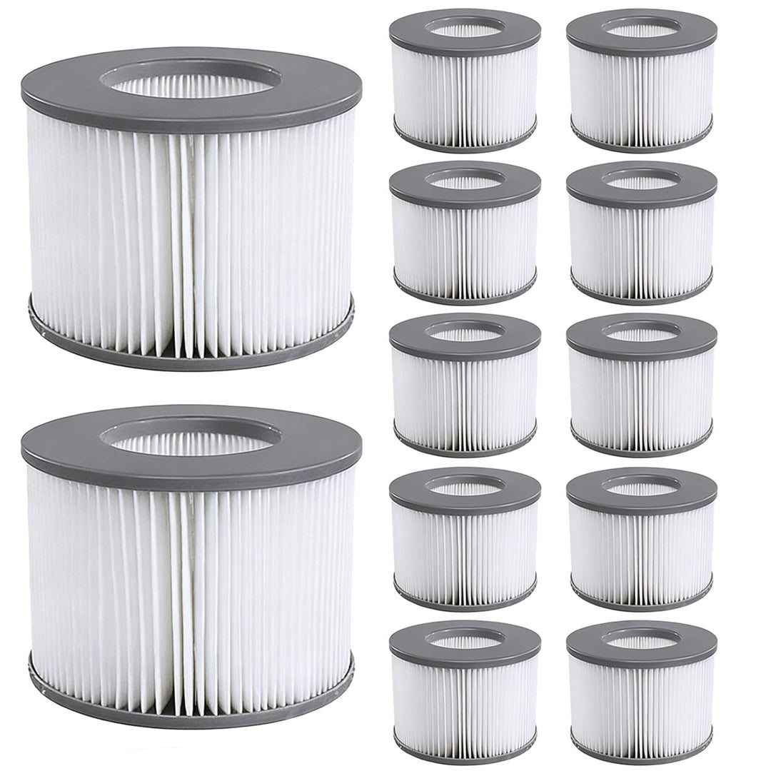 12 Stück Ersatz Filterkartusche für MSPA Whirlpool Filter Modellen ab 2020 | Ersatz Filter für Mspa