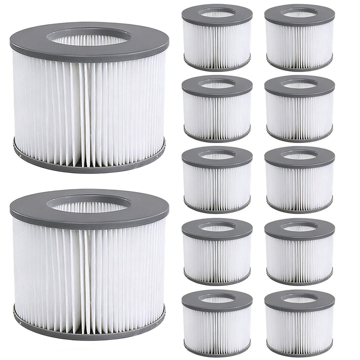 12 Stück Ersatz Filterkartusche für MSPA Whirlpool Filter Modellen ab 2020 | Ersatz Filter für Mspa