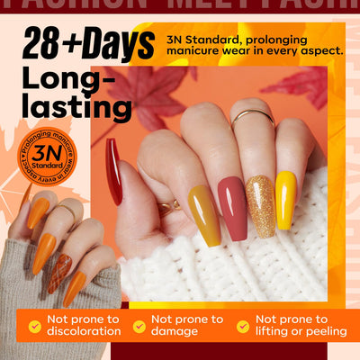 MEFA Shellac Set Starterset mit Lampe 6W,12 Farben UV Nagellack Set Gelnägel Starterset Gelb Orange
