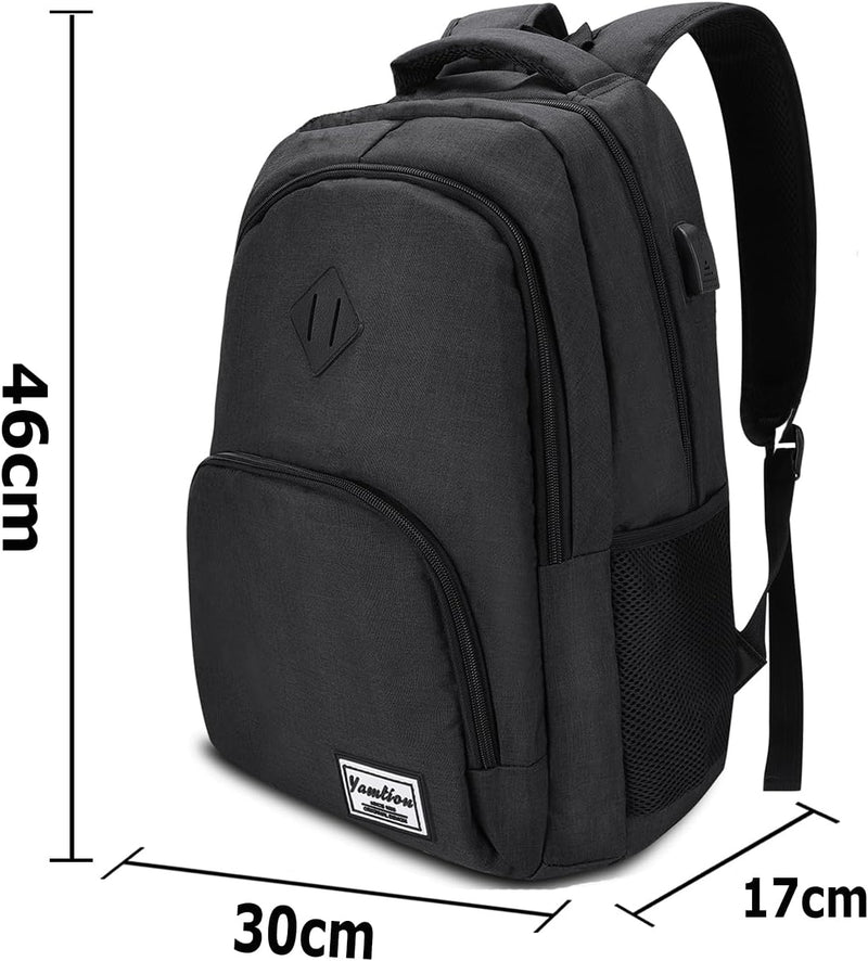 YAMITON Premium Rucksack mit Laptopfach und USB Ladeanschluss - Business Herren Rucksack für Laptop