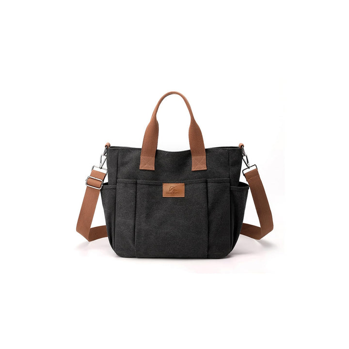 CORIOS Canvas Schultertasche Damen Handtasche Grosse Kapazität Umhängetasche Casual Henkeltaschen Mu